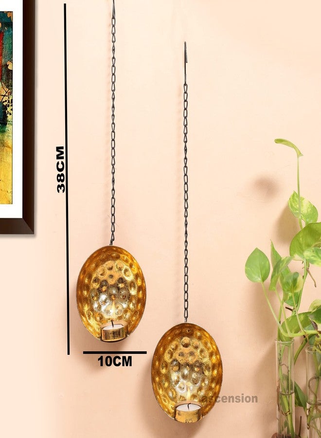 Ascension Metal Sconce Votive Wall Hanging Tealight Candle Holder Candle Holders for Home Decoration 38cm (Pack of 2) - Image 2